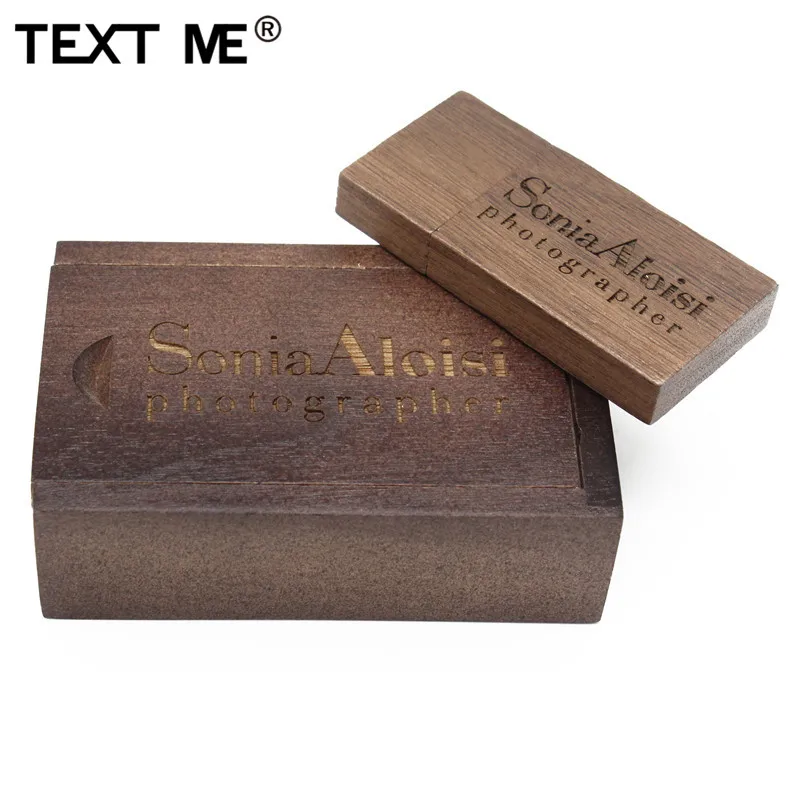 TEXT ME wood 5 coulour деревянный+ коробка персональный логотип usb флеш-накопитель 4 ГБ 8 ГБ 16 ГБ 32 ГБ 64 ГБ usb 2,0 фотография подарок