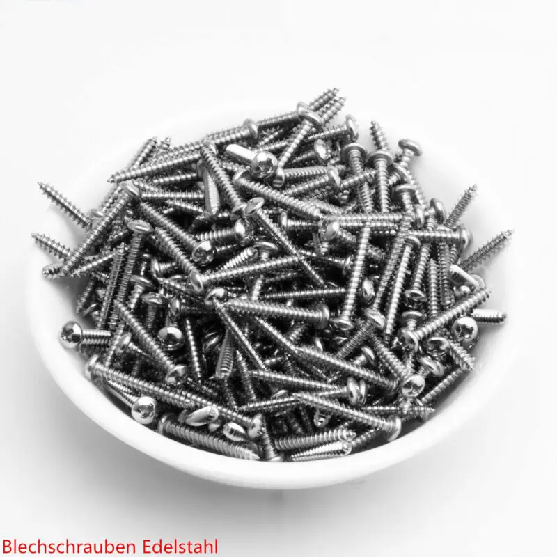

304 stainless steel cross Phillips round head tapping wood screw classification kit, size from 1.4mm to 6mm