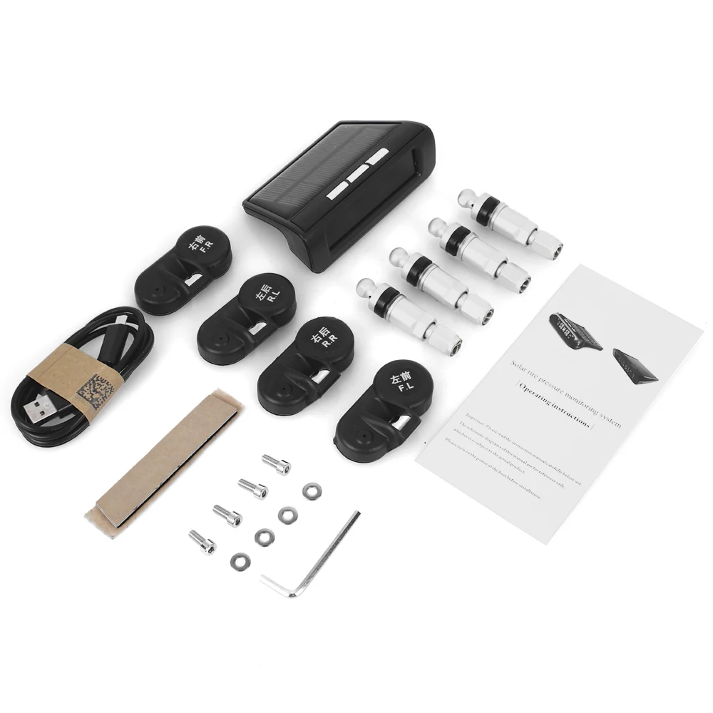 Vehemo Мониторинг давления в шинах автомобиля внешний/Встроенный датчик USB TPMS высокая температура сигнализации ЖК-дисплей в реальном времени дисплей транспортных средств - Тип: Портативный