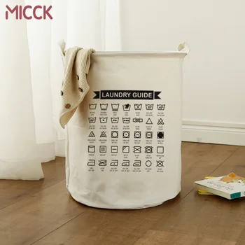 

MICCK Large Capacity Laundry Basket Toy Storage Box Super Large Bag Cotton Washing Dirty Clothes Storage Basket Organizer Bin