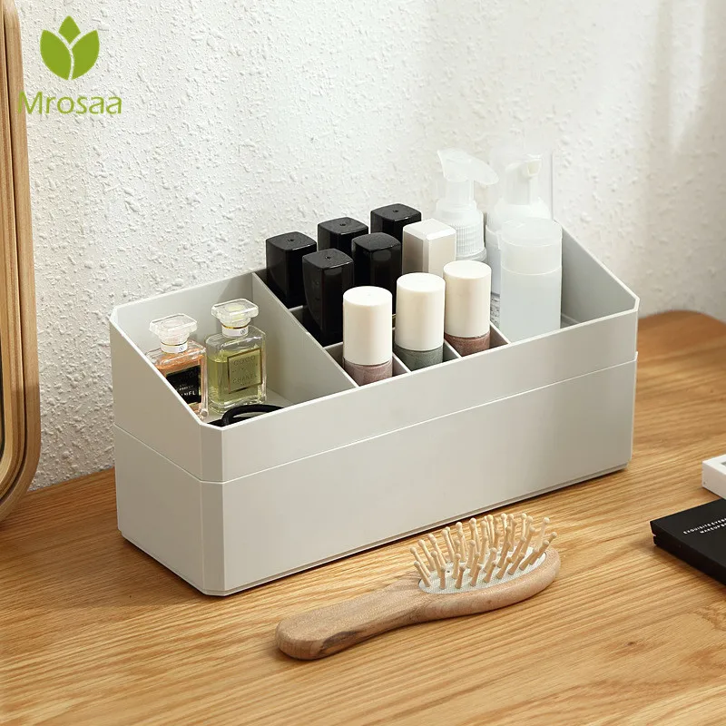 

Multi-layer Desktop Storage Box Makeup Organizer Cosmetics Container Storage Case for Cotton Pad Lipstick Nail Polish Storage