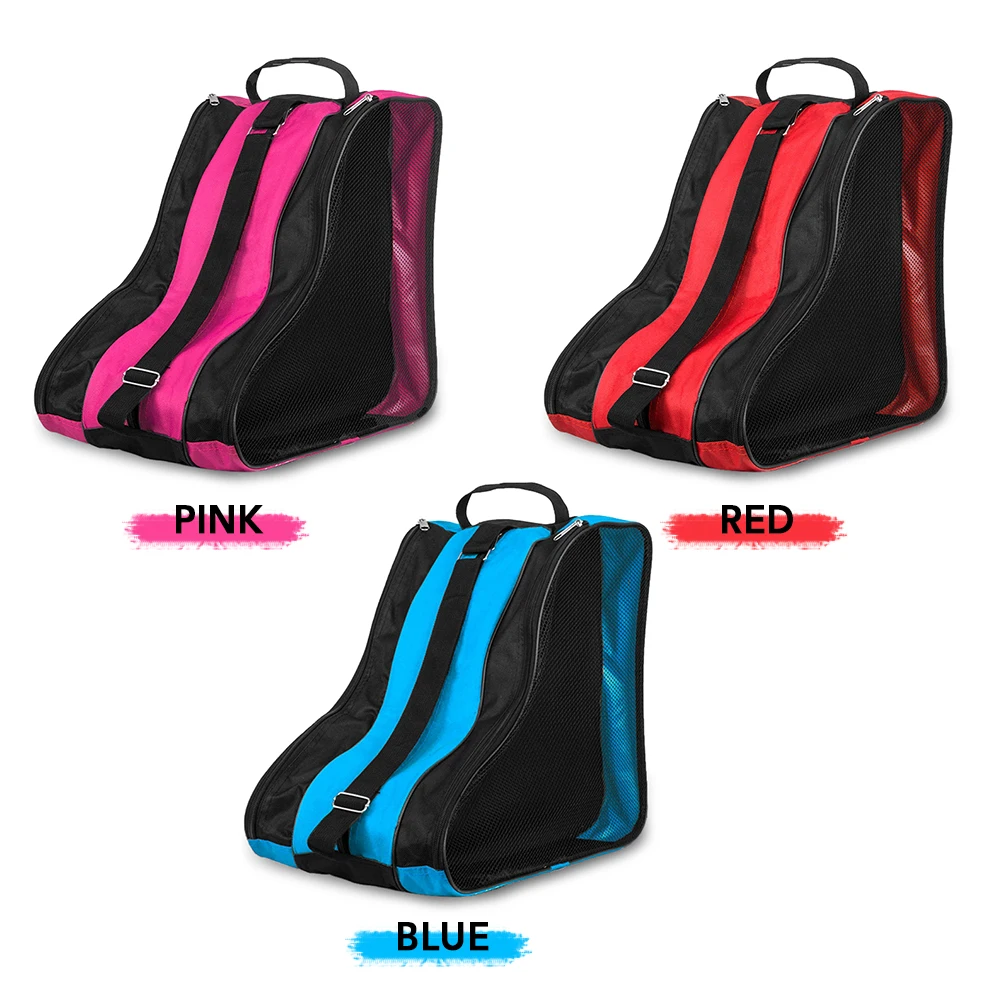 3 Layers Breathable Skate Carry Bag Case Kids Roller Skates Inline Skates Ice Skates Roller Skating Bag Case Skates Storage Bag