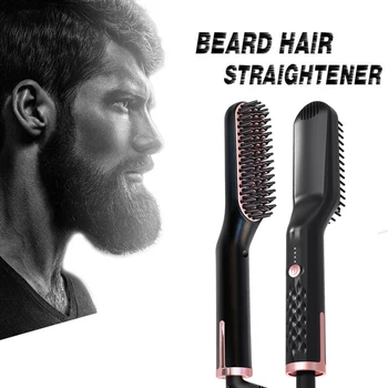 

Hair Straightening Brush Beard Straightener Brush New Upgrade Portable Ionic Travel for Men/Women Multi-functional Styling Comb