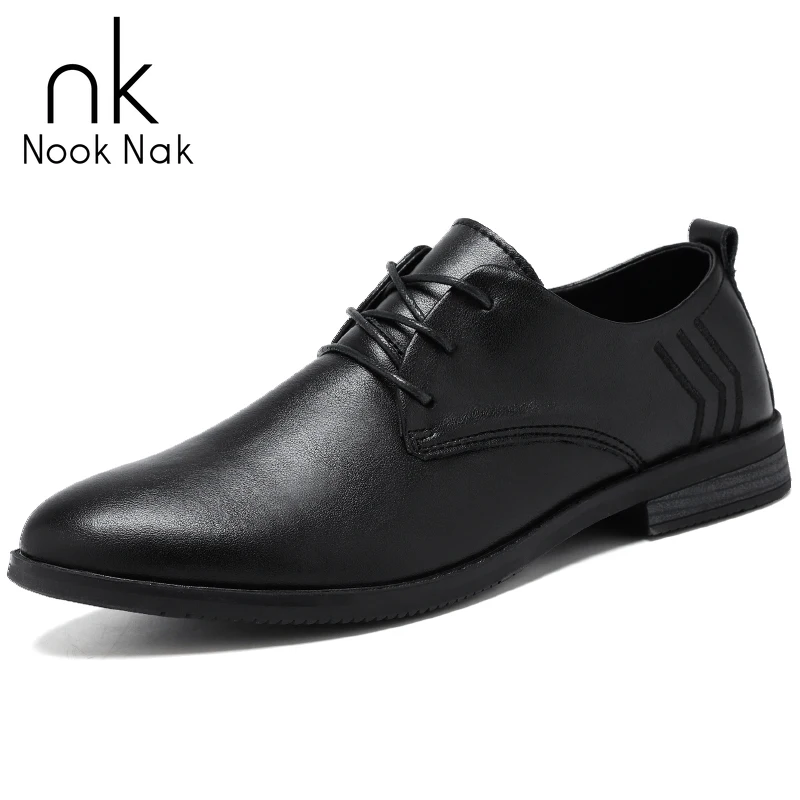 

NOOKNAK 38-45 Spring And Autumn Men's Business Casual, Formal Shoes, Plus Velvet Leather Pointed Leather Shoes