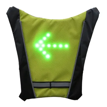 

LED Cycling Saddle Vest Remote Control Charging Turn Signal Direction Indicator LED Light Up Cycling Saddle Bag Bike Light
