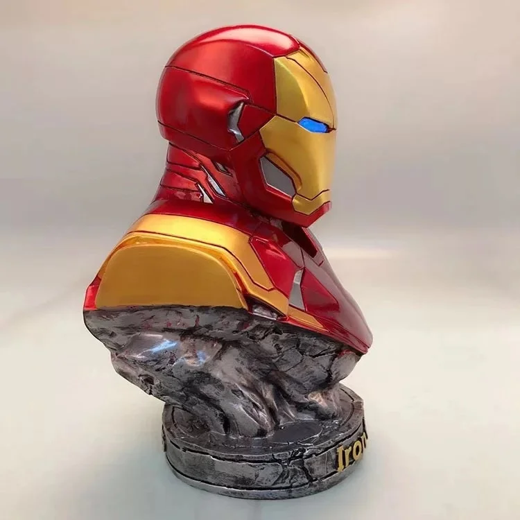 Железная модель человека MK46 статуя боевой урон светящаяся голова fu alliance 4 marvel анимационный фильм и телевизионный дисплей