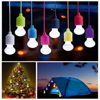 

LED Hanging Light Bulb Pull Cord Bulbs LED Drop Lamps Multifunction Night Lamp For Bedroom Camping Festival Decoration