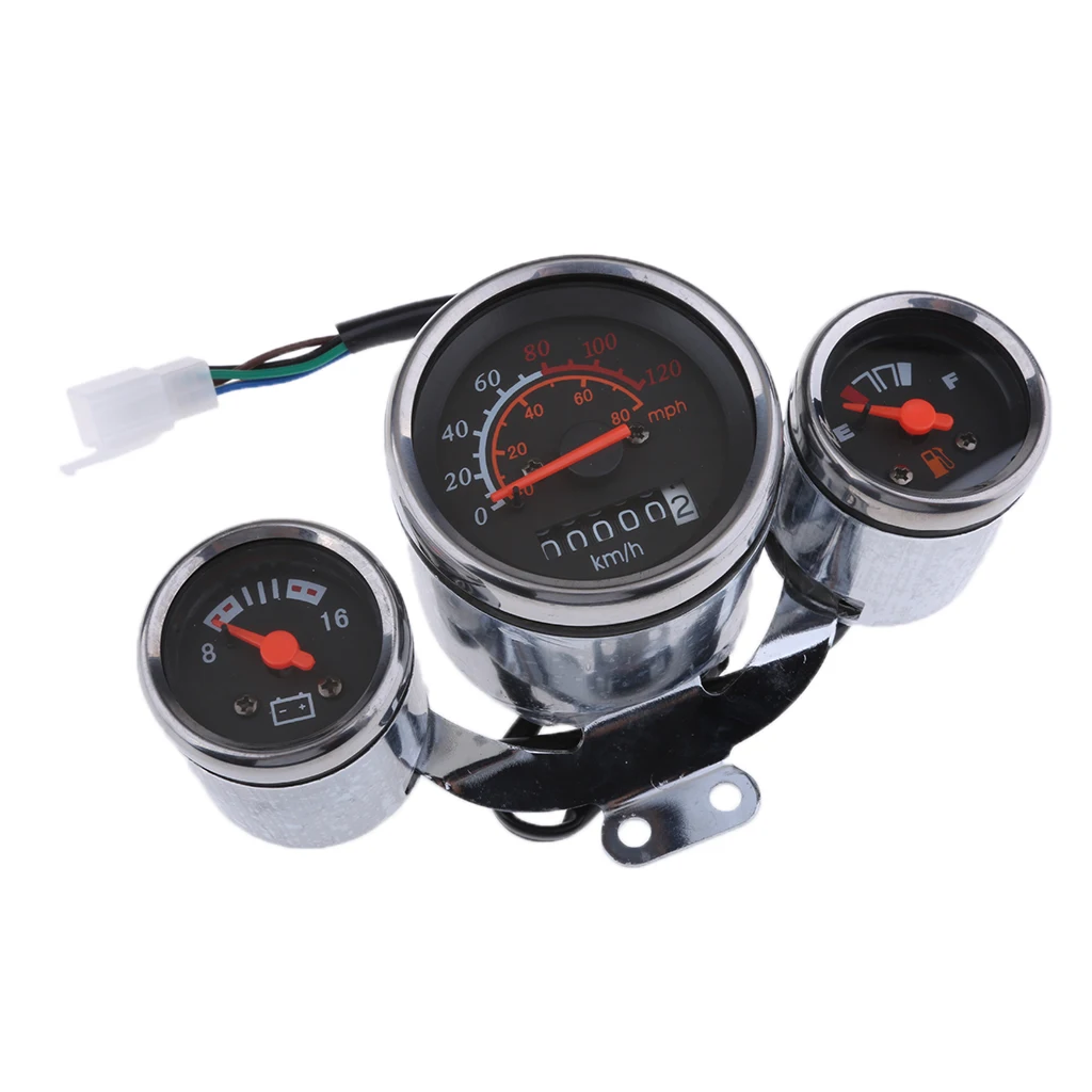 Ретро 12V ATV Спидометр газовый датчик Тире Инструмент для 50cc-125cc мопед китайский скутер Байк
