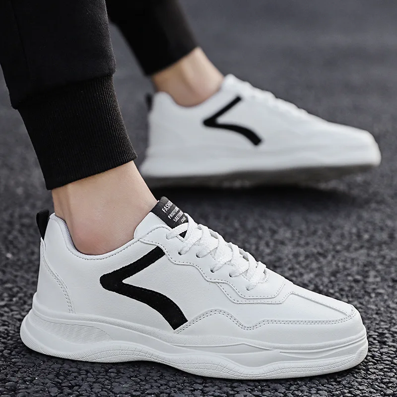 

MEN'S SHOES Spring 2020 New Style Sports High-top Board Shoe Korean-style Trend Casual Shoe Men's Trendy Shoes Versatile White S