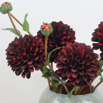 

European Style Natural Flower Single Stem Flower Arrangement Chrysanthemum Dahlia Model of Beautiful Floral