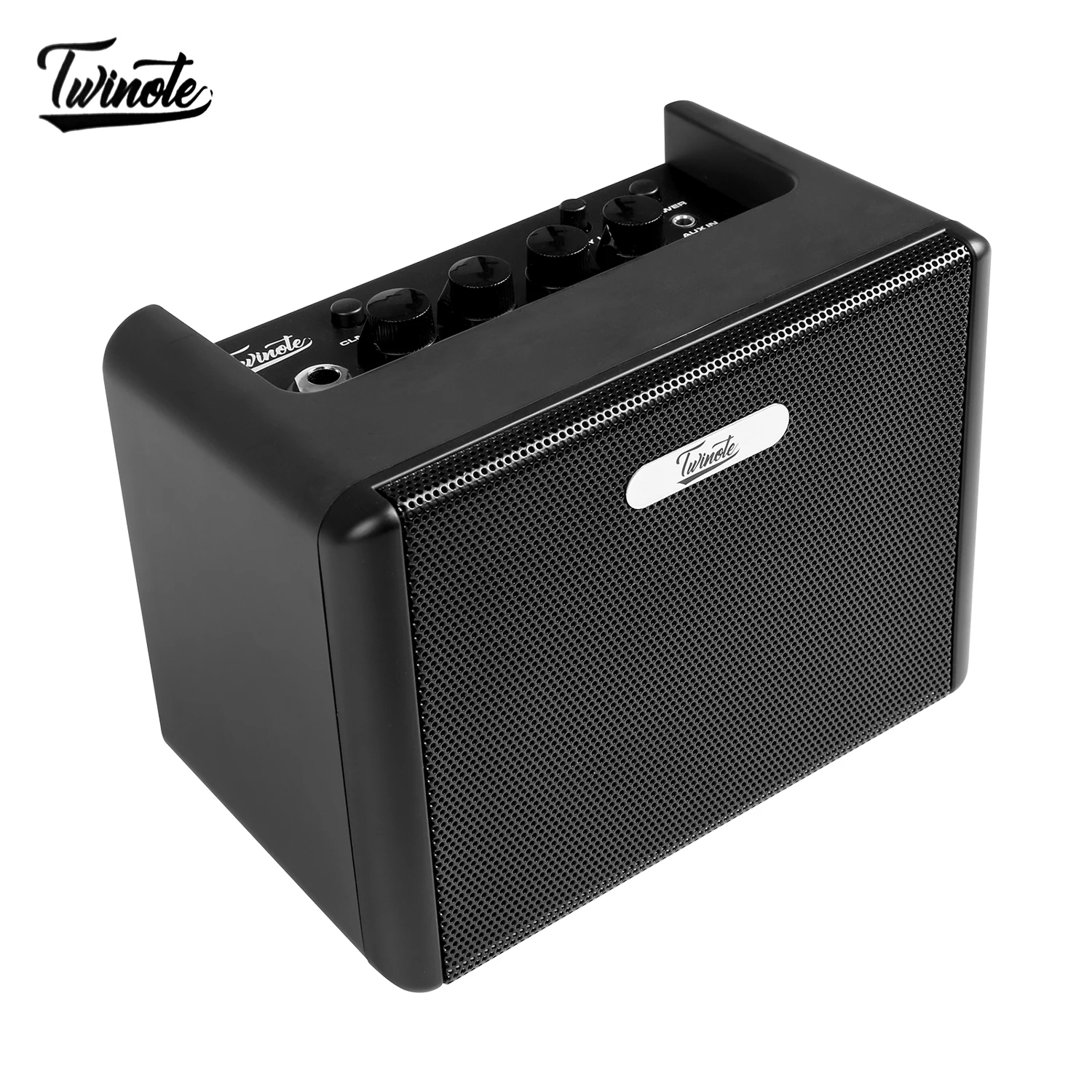 Twinote TGA 3 Mini Desktop Guitar Amplifier 3 2W Amp Built in Distortion Delay Effects with 3 5mm Headphone Output Aux In
