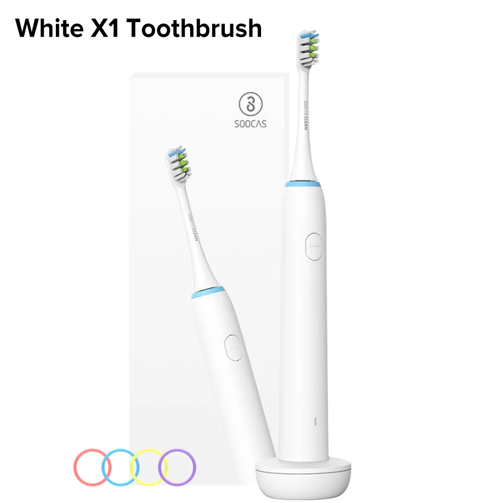 Xiaomi Mijia SOOCAS X3 X1 звуковая электрическая зубная щетка Ультра звуковая Автоматическая обновленная зубная щетка Беспроводная заряжаемая водонепроницаемая - Цвет: X1 White