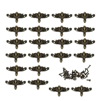 

30 PCS Antique Jewelry Box Feet Leg Wood Case Corner Protector Decorative Furniture Legs for DIY Jewelry Chest Gift Box Wood Box