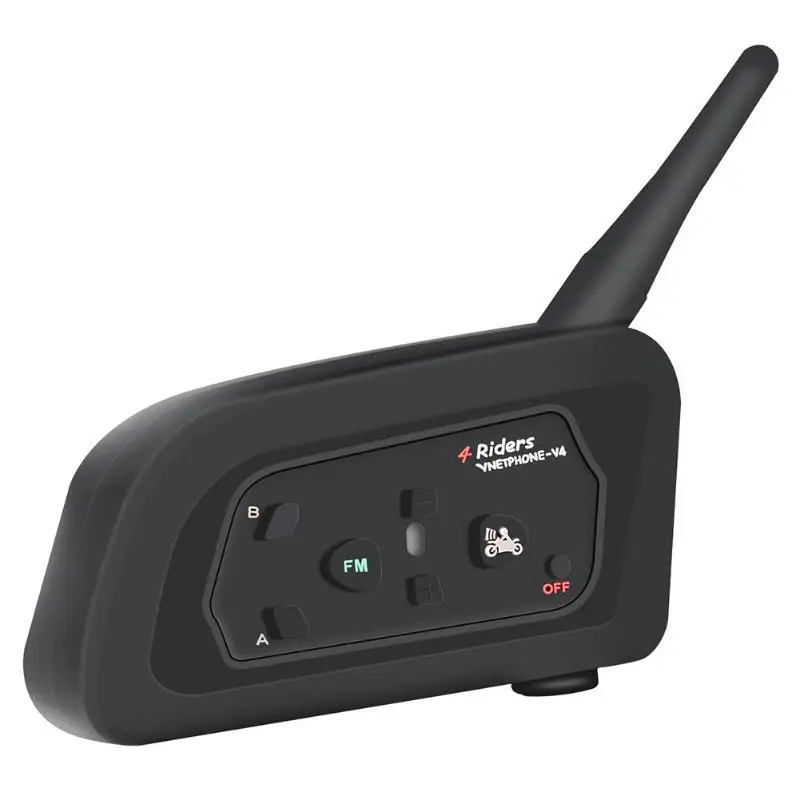 1 пара V4 мотоциклетный шлем bluetooth гарнитуры для 4 всадников беспроводной BT домофон