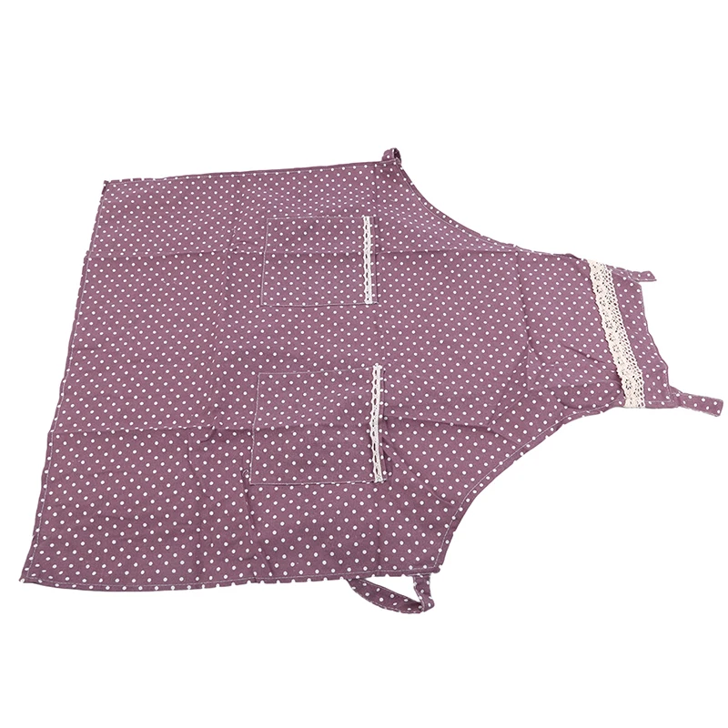 Kitchen Oilproof half-length Apron Thick Durable Aprons Women Household Kitchen Waterproof Apron Polka Dot Lace Apron