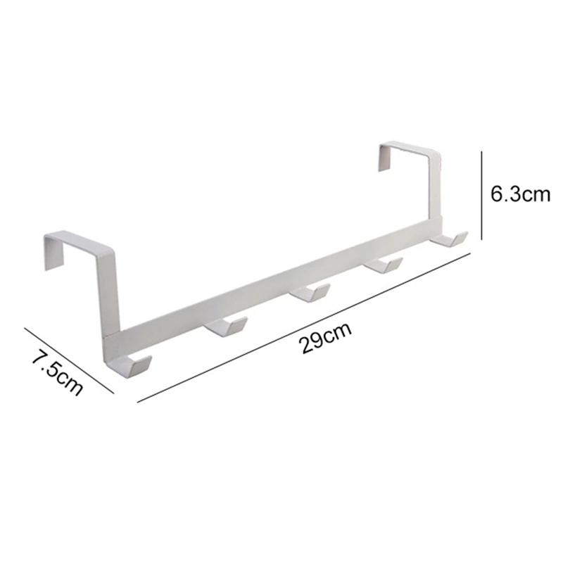 Door Hook Living Room Wall Hanger Hat Durable Kitchen 5 Hooks Bearing About 5kg Connected Door Clasp Iron Art Clasp