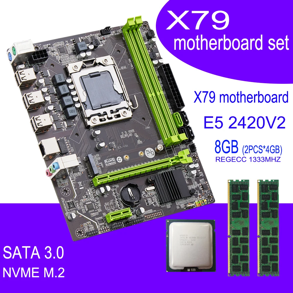 X79 Placa M e Com Xeon E5 2420 V2 2 4gb 8gb Ddr3 Mem ria Combina o 