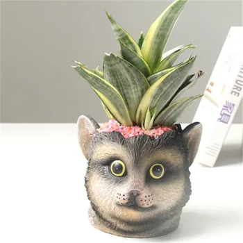 

Succulent Flower Pot Dinosaur Monkey Parrot Head Vase Living Room Office Desktop Potting Decoration X4477