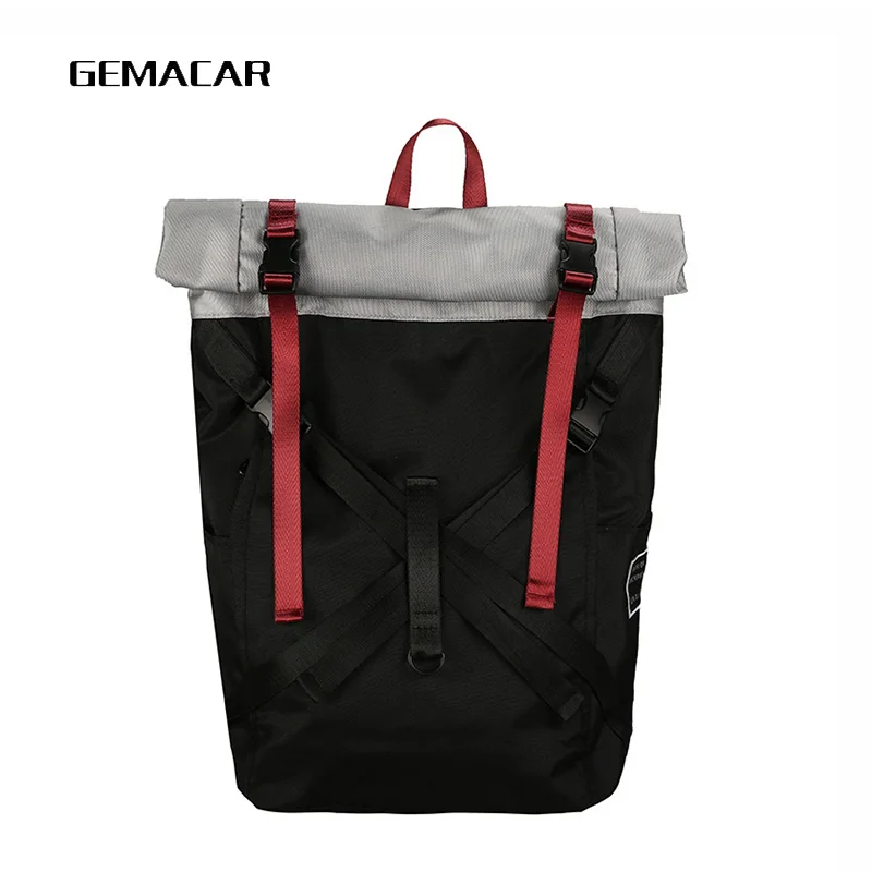 Cena Duża osobowość plecak torba z tkaniny oxford sztuka codzienna unikalny plecak najnowszy styl rockowy mocna jakość pakiet szary czarny