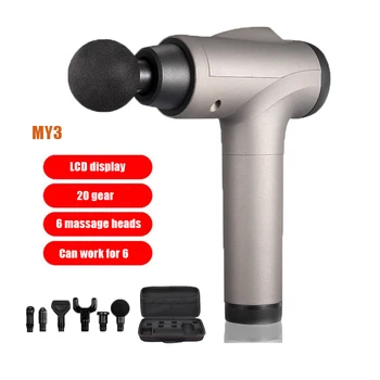 

Electric massage gun fascia gun fitness muscle massager hand massage deep body relaxation physiotherapist Bag 6 Massage Heads-40