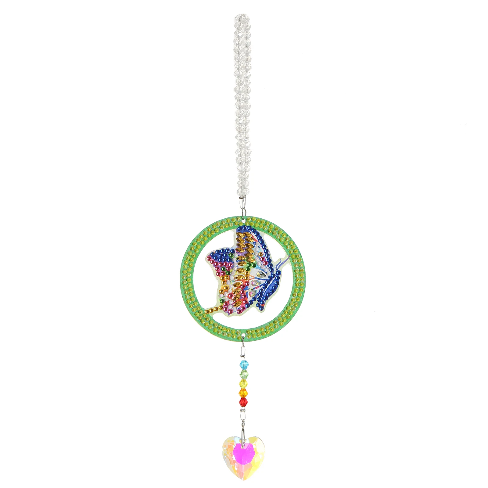 crochet hook art Diamond Painting Wind Chime Pendant Window Hanging Special Shaped Diamond Embroidery Kit Cross Stitch DIY for Car Window Chime landscape needle felting