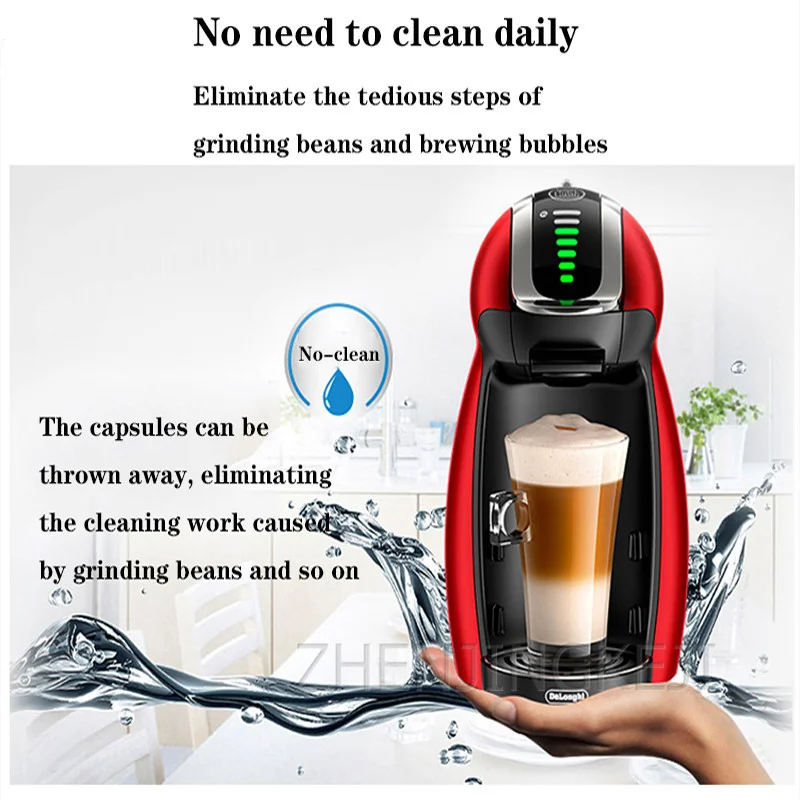 Red Capsule Coffee Machine 6-10 Cups 1500W Home Office Fully Automatic Electric Coffee Machine 220V Milk Tea Shop Dessert Shop 4