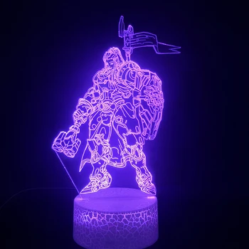 

Game Overwatch Hero Brigitte 3D Lamp Battery Operated 7 Color with Remote for Bedside Decorative Usb Led Night Light Lamp