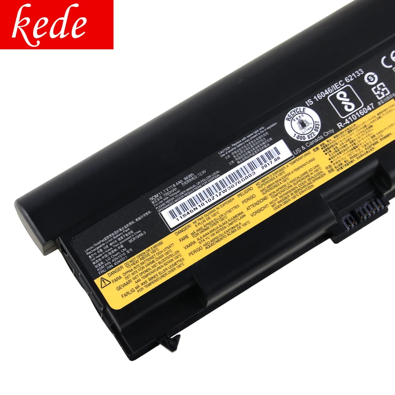Kede Оригинальный аккумулятор для ноутбука Lenovo ThinkPad T430 T430I T530 T530I W530 SL430 SL530 L430 L530 45N1007
