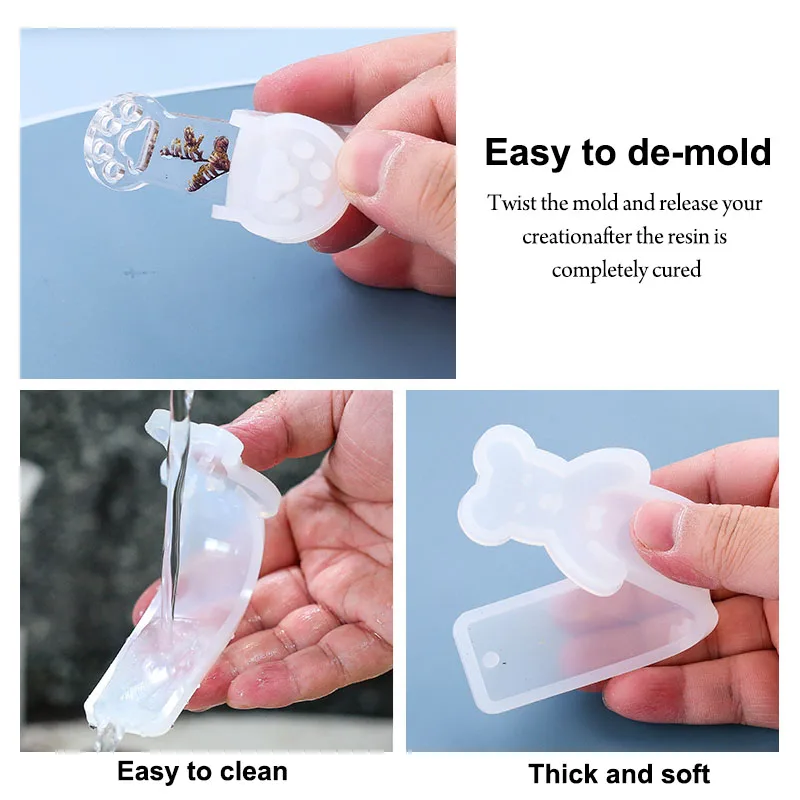 Animal Shape Bookmark Silicone Mold Diy Epoxy Resin Molds Uv - Temu