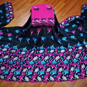 

7 yard Swiss lace fabric 2020 latest Dry lace embroidery African 100% cotton fabrics Swiss voile lace popular Dubai style