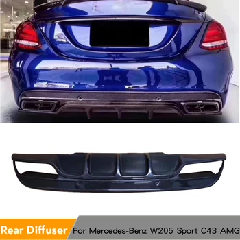 

Carbon Fiber Rear Bumper Diffuser Lip Spoiler for Mercedes-Benz C Class W205 Sport C43 AMG Sedan 2015 - 2019 Rear Diffuser