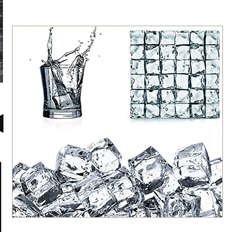 

10Pcs/set Acrylic Simulation Ice Square Crystal Stone Chess Piece For Puzzle Game Accessory