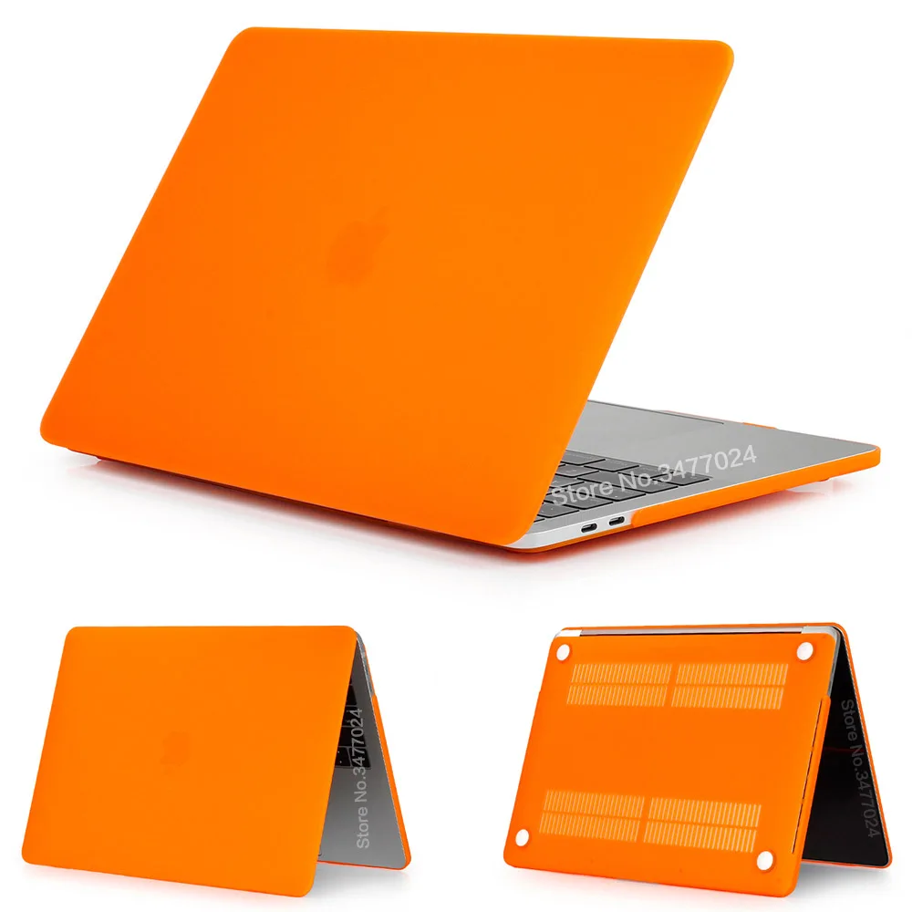 Orange-Matte Матовый или прозрачный чехол для ноутбука Macbook Pro retina Air 11 12 13 15, для mac Air 13 A1466 A1932, чехол pro 13,3 15 - Цвет: Orange-Matte