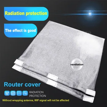 

Silver Fiber Practical Wireless Router Cover Radiation Protection EMF Shielding Accessories Dustproof Safe Washable WIFI Pouch