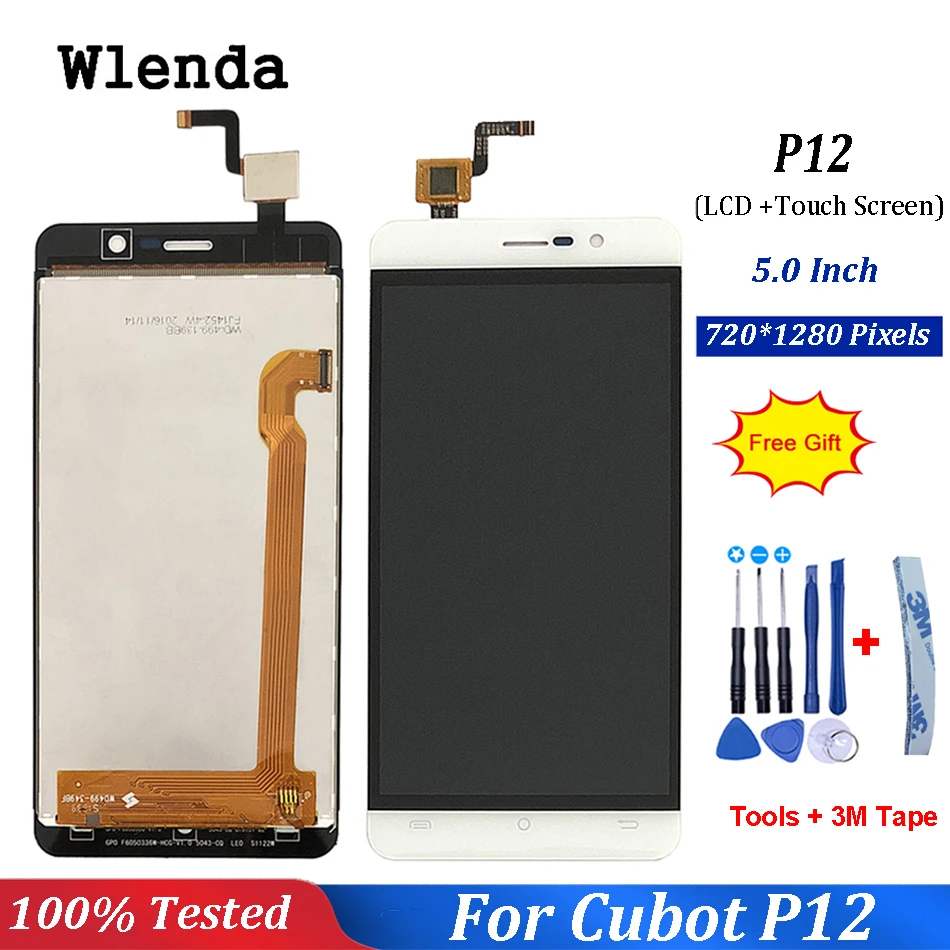 Goede Voor Cubot P12 Lcd scherm + Touch Screen Assembly Reparatie Onderdelen Vervanging Accessoires Voor Cubot Z100 lcd + gratis tools