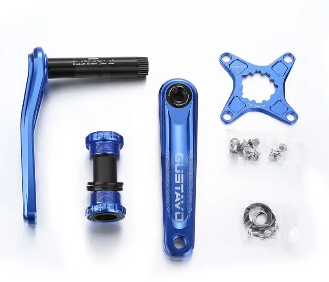 Blue 1 set GUSTAVO MTB GXP до 104BCD велосипедный Кривошип горный велосипедный Кривошип 170/175 мм - Цвет: Blue 1 set