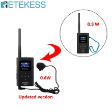 RETEKESS TR504 0.6W wireless FM Transmitter Handheld MP3 Broadcast Portable Radio For Meeting Tour Guide System Outdoor Camping RETEKESS TR504 0.6W wireless FM Transmitter Handheld MP3 Broadcast Portable Radio For Meeting Tour Guide System Outdoor Camping