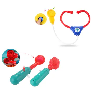 

13Pcs Pretend Play Emulational Toy Children Developing Interest Kit Doctor Echometer Set with Sound Light Education Toys NEW