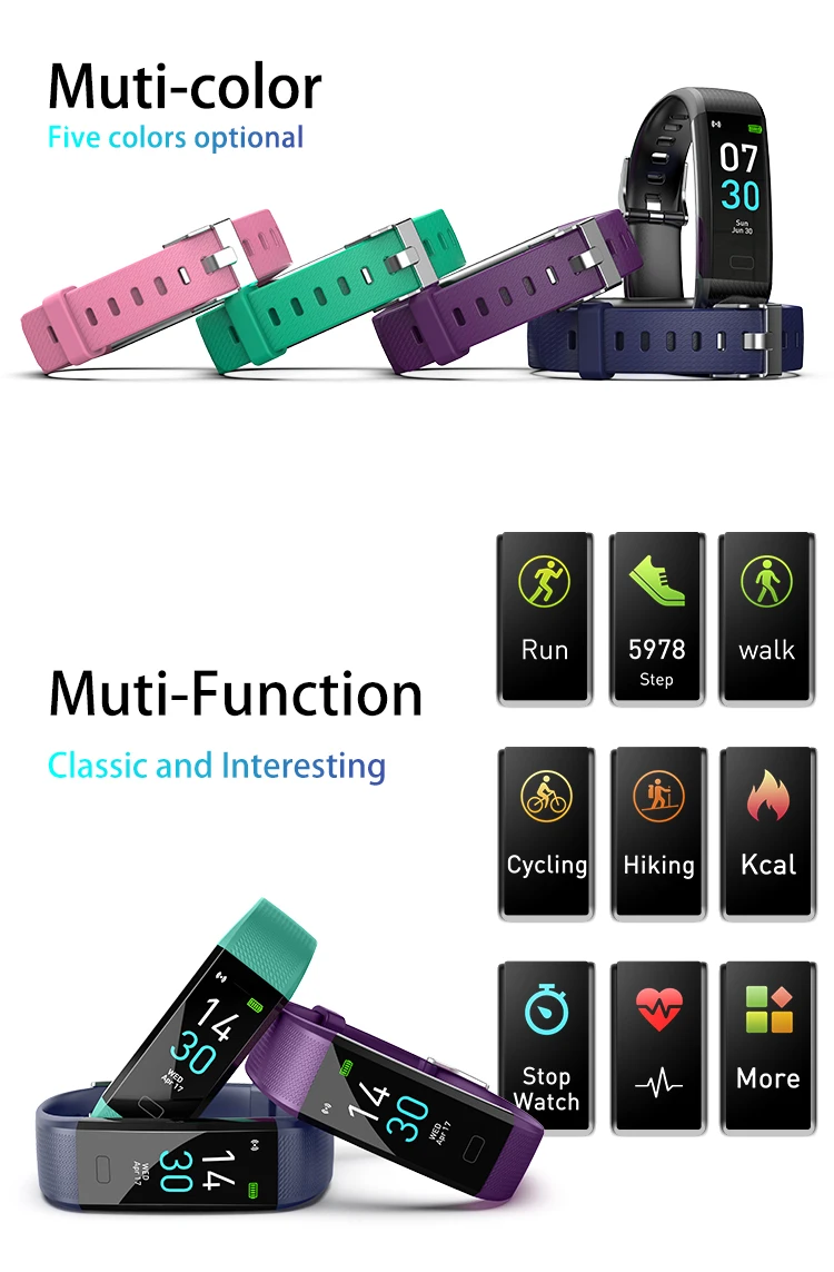 S5 Runmifit спортивный умный браслет с контролем сердечного ритма шаг расчет калорий браслет IP68 Водонепроницаемые умные часы