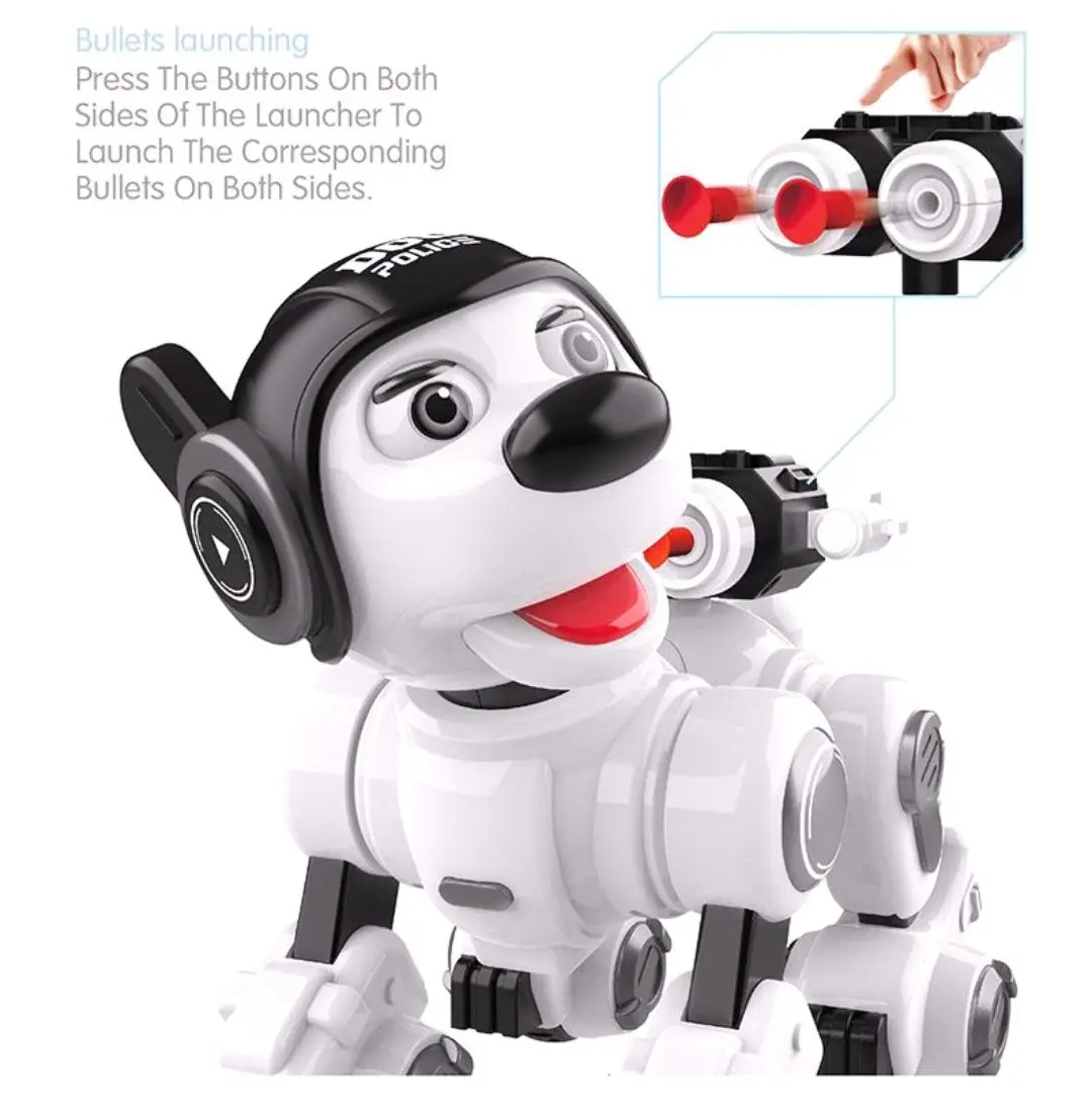 Smart Robot Dog Intelligent Programming Remote Control Dog Touch Induction Singing Dancing Launch Soft Bomb Intelligent RC Toy