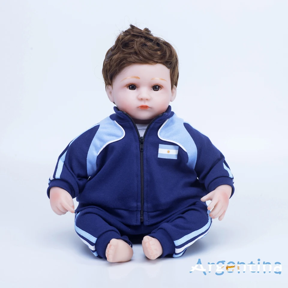 18-дюймовая Кукла reborn baby силиконовые муньекас Спорт футбол футбольные игрушки для
