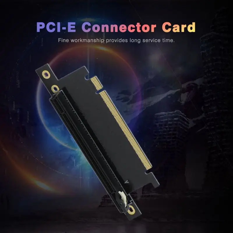 Карта расширения PCI-E 90 градусов с прямым углом вперед и назад переходная карта расширения адаптер чехол для компьютера Соединительная карта