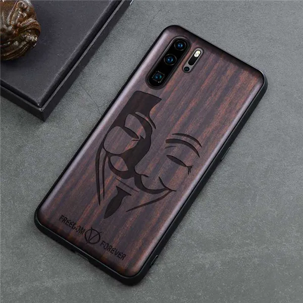 Деревянный чехол P30 для huawei P30 Pro, тонкий чехол из дерева mate 20 Pro, задняя крышка из ТПУ, бампер P30, чехол для huawei P30Pro mate 20 Pro Funda - Цвет: Color 10