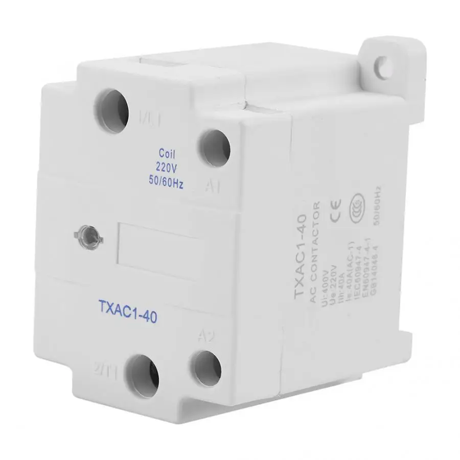 TXAC1-40 UI400V 40A однополюсный 1 нет контактор переменного тока 220V 50/60Hz однополярный контактор для машины для литья под давлением