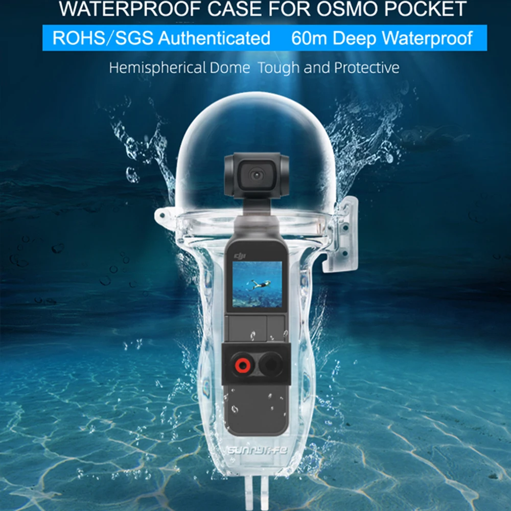

In Stock DJI Osmo Pocket Dive Case Housing Waterproof Case Protective Diving Case Shell 60M Depth Camera Osmo Pocket Accessories