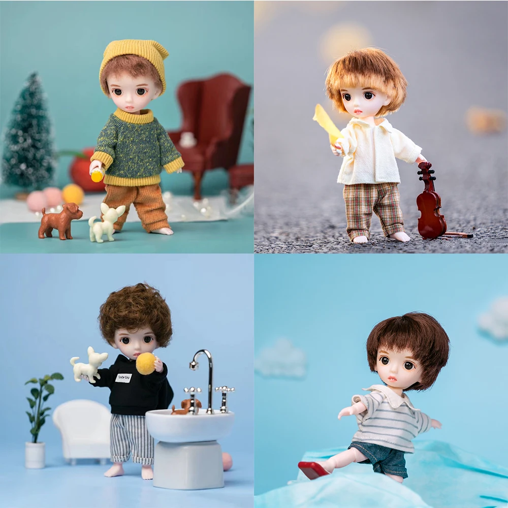 13 Moveable Jointed BJD Blyth Doll 16cm Baby Boy Doll White Skin Body