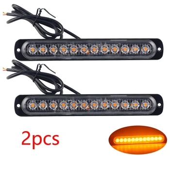 

2x Emergency Beacon Warning Flash Strobe Bar Light Strobe Light indicator LampTruck Hazard Beacon 12LED 12-24V Car Trailer Truck