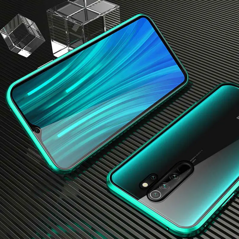 Магнитный поглощающий чехол для Xiaomi mi 9 9T A2 A3 Red mi 8 8a K30 K20 Note 7 8 Pro двусторонний защитный чехол из закаленного стекла 360