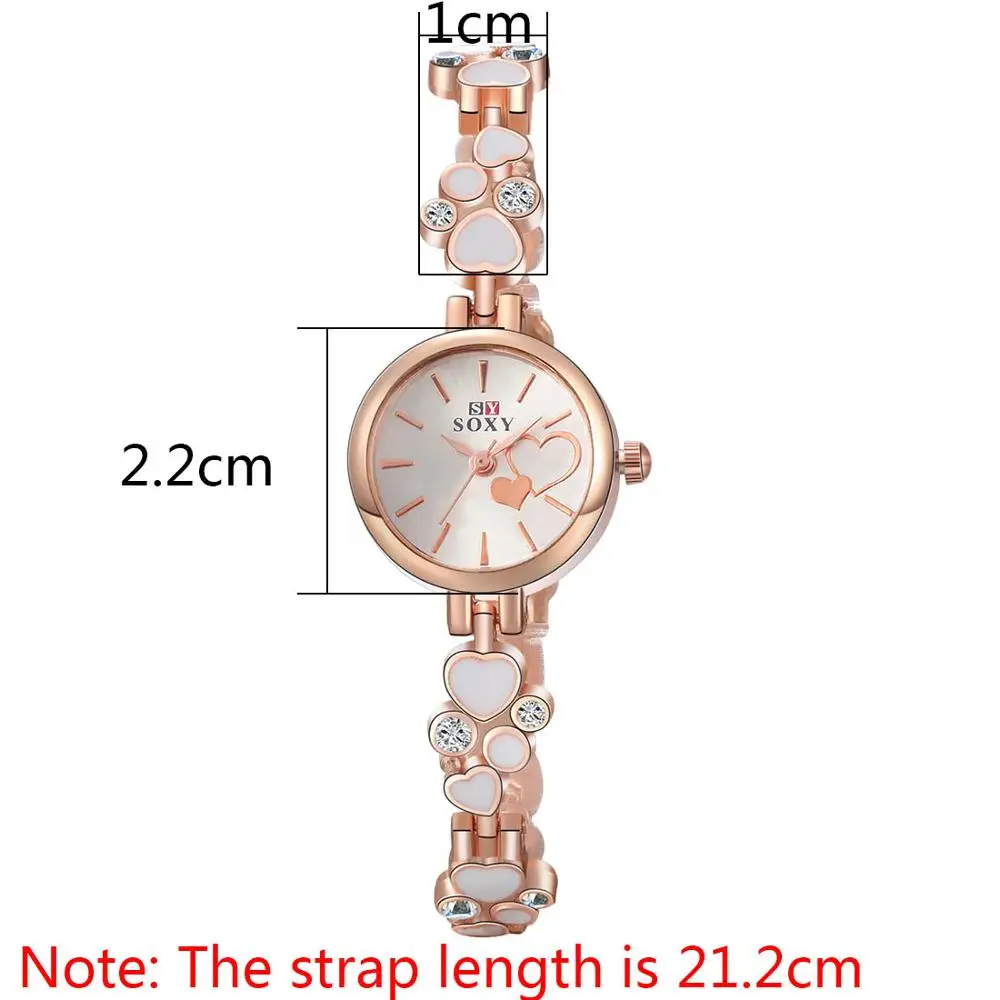 Женские наручные часы Романтические в форме сердца кварцевые свадебном стиле