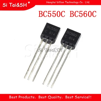 

100PCS BC550C + BC560C each 50pcs BC550 BC560 TO92 Transistor DIP-3 45V 0.1A TO-92 New Original